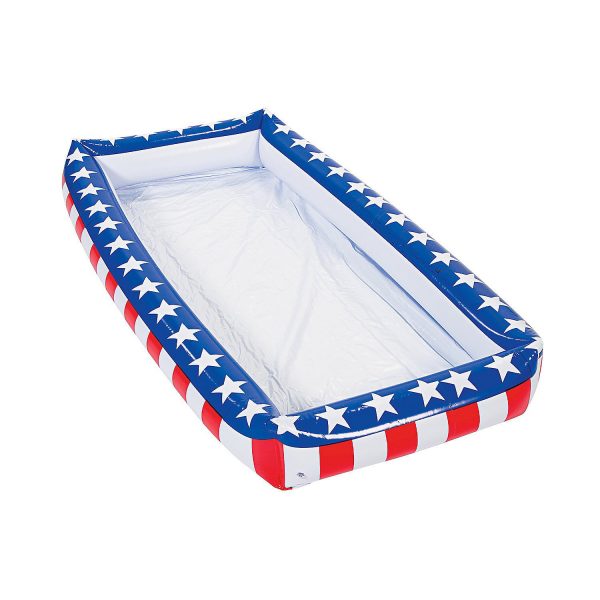 Fun Express - Patriotic Inflatable Buffet Cooler for Indoor/Outdoor